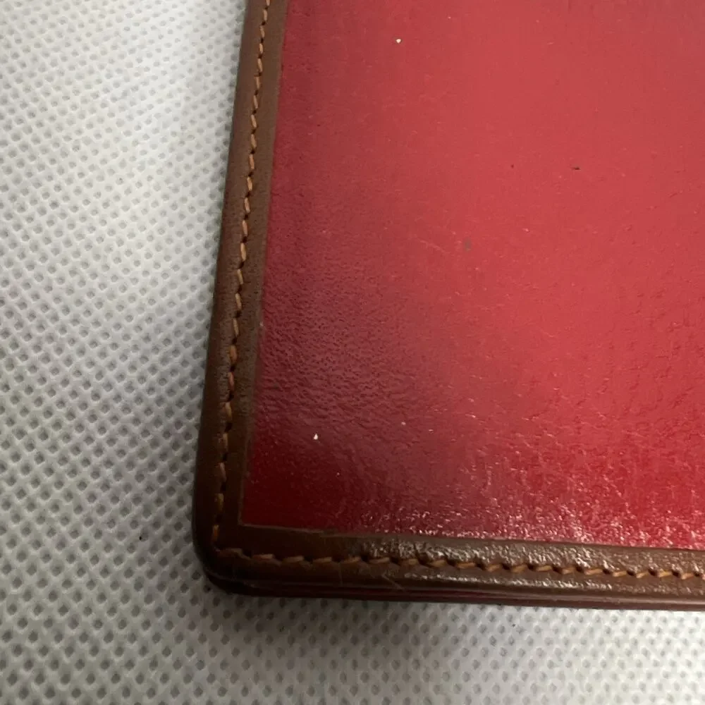 Lacoste Women's Long Wallet Red Pebbled Leather